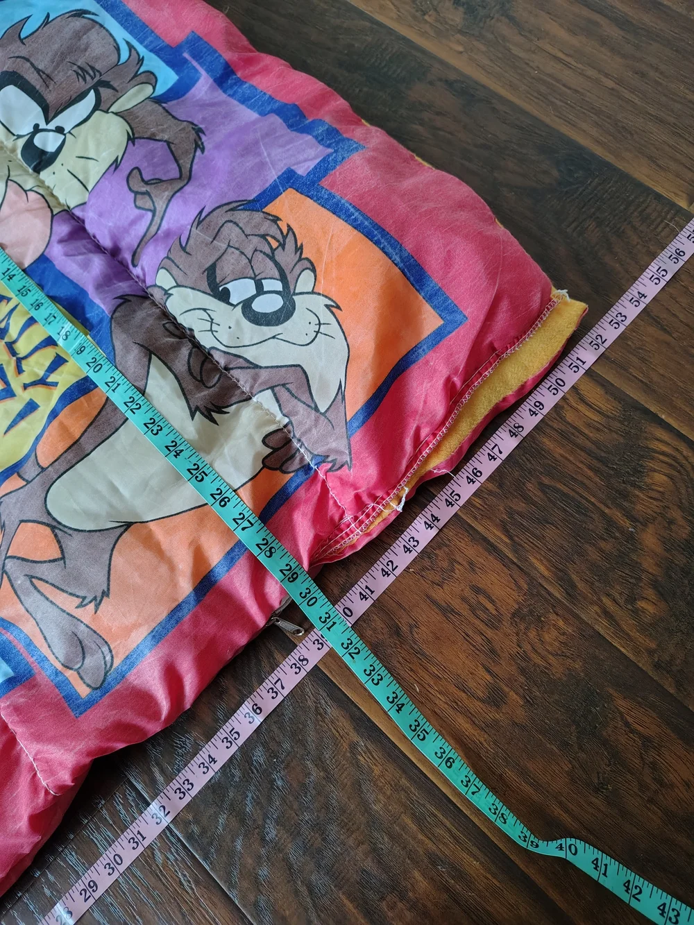 Vintage 90s Warner Brothers Totally Taz sleeping bag